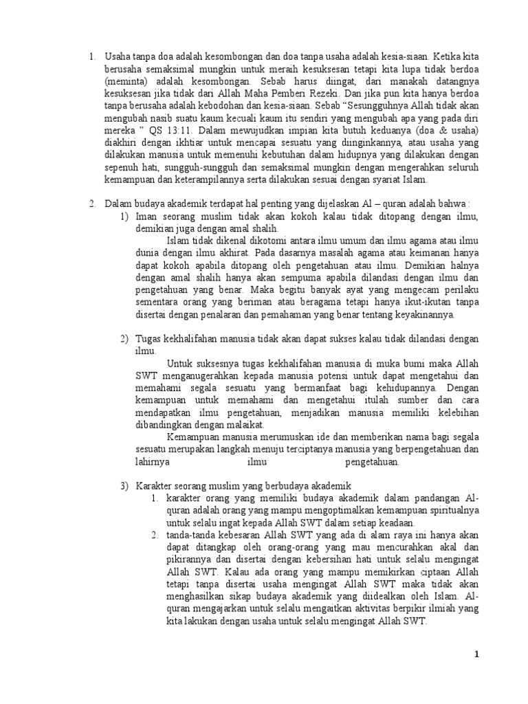 Integrasi Ilmu dan Iman dalam Pendidikan | PDF | Filsafat | Agama ...