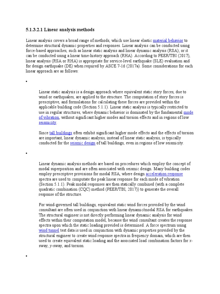 Linear Analysis Methods in Structural Design | PDF | Science ...