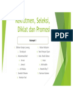 KLP 1 Rekrutmen, Seleksi, Diklat Dan Promosi