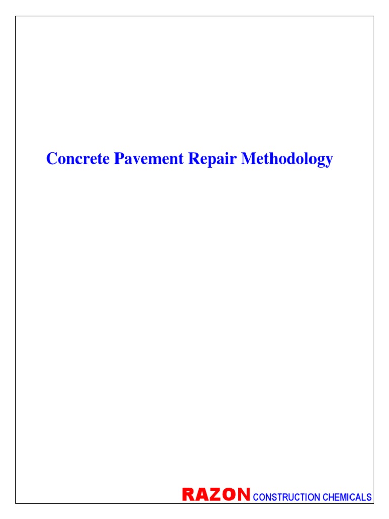 Concrete Pavement Repair Techniques | PDF | Concrete | Road Surface