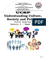 Understanding Culture, Society and Politics: First Quarter Module 5 - Week 5-6