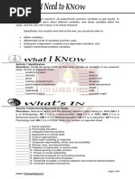 Activity 1 Identification Directions: Check All Words in The List That Could Operate As Variables in Any Research