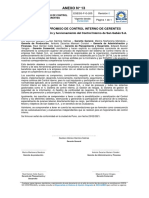 Anexo #13: Acta de Compromiso de Control Interno de Gerentes