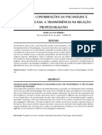 Algumas Contribuições Da Psicanalise À Psicooedagogia - Transferência