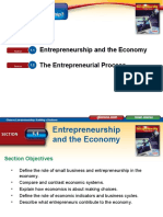Entrepreneurship and The Economy The Entrepreneurial Process