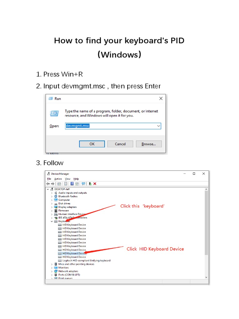 Locate Your Keyboard's PID on Windows | PDF | Computers