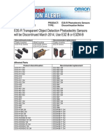 E3S-R Transparent Object Detection Photoelectric Sensors Will Be Discontinued March 2014 Use E3Z-B or E3ZM-B