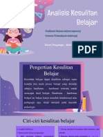 Analisis Kesulitan Belajar