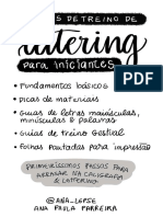 Folha Treino Lettering Iniciantes