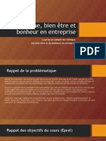 La Prise en Compte de L'éthique (Du Bien-Être Et Du Bonheur) en Entreprise