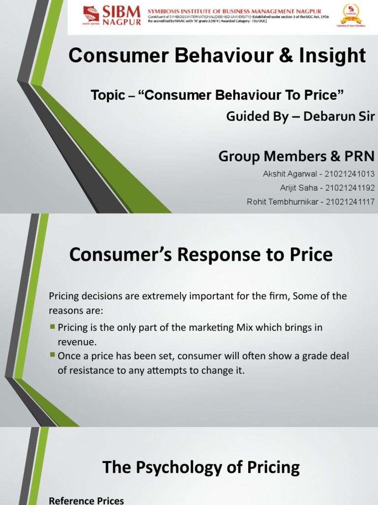 Consumer Insights on Pricing Strategies | PDF