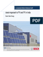 Bosch Approach To PV and PV in India: Bosch Solar Energy - A Corporate Division Introduces Itself