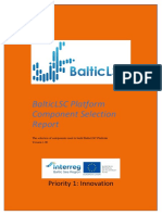Balticlsc Platform Component Selection: Priority 1: Innovation