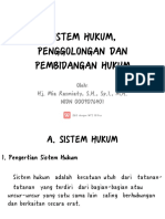 Sistem Hukum, Penggolongan Dan Pembidangan Hukum