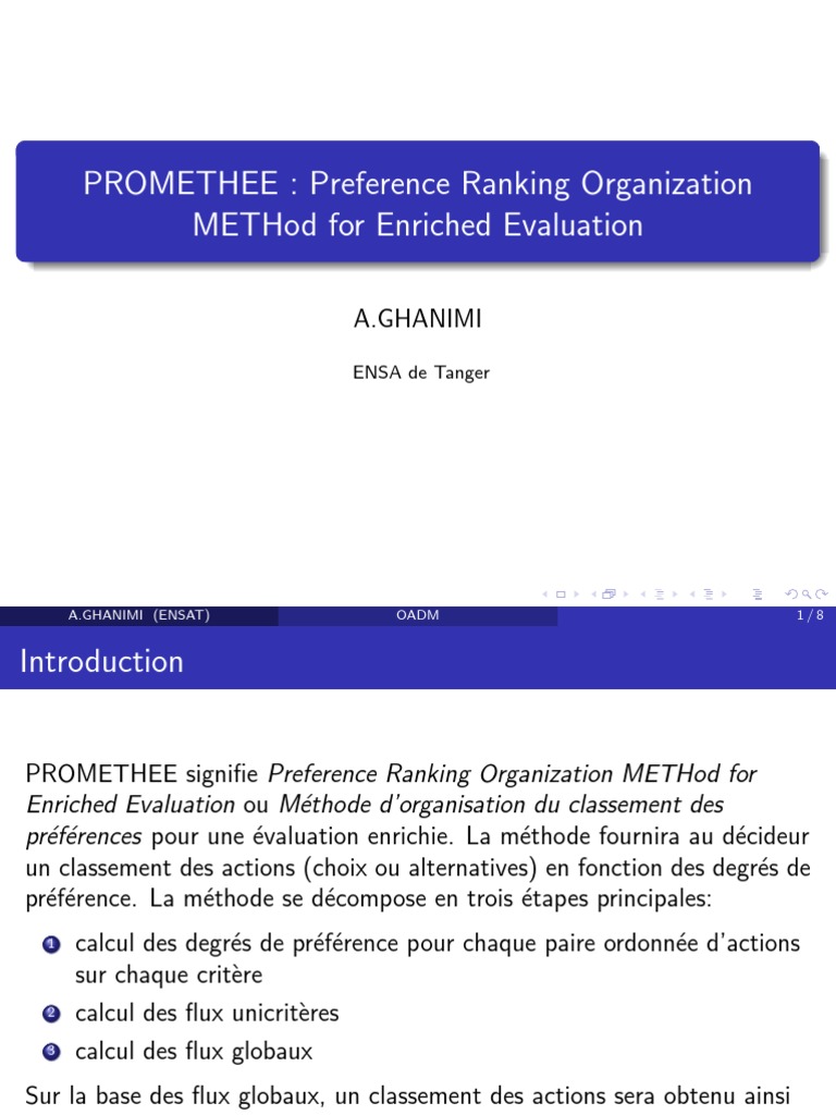 Promethee | PDF | Méthodologie | Cognition