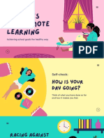 Pink Yellow and Teal Illustrative Values Home Learning Routine Education Presentation