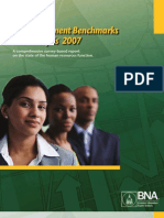 HR Department Benchmarks and Analysis 2007