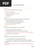 Strategic Management Multiple Choice Questions and Answers Chapter 1-17