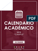Calendario Academico Diciembre Campus