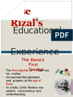 Rizals Education Experiences Converted