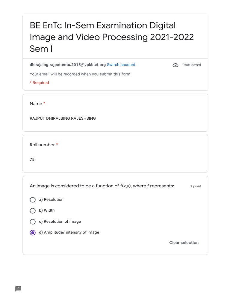 Digital Image Processing Exam Questions | PDF | Sampling (Signal ...