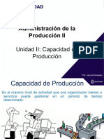 Administración de La Producción II Unidad II Capacidad Enero 2021