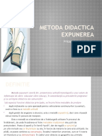 Metoda Didactica Expunerea