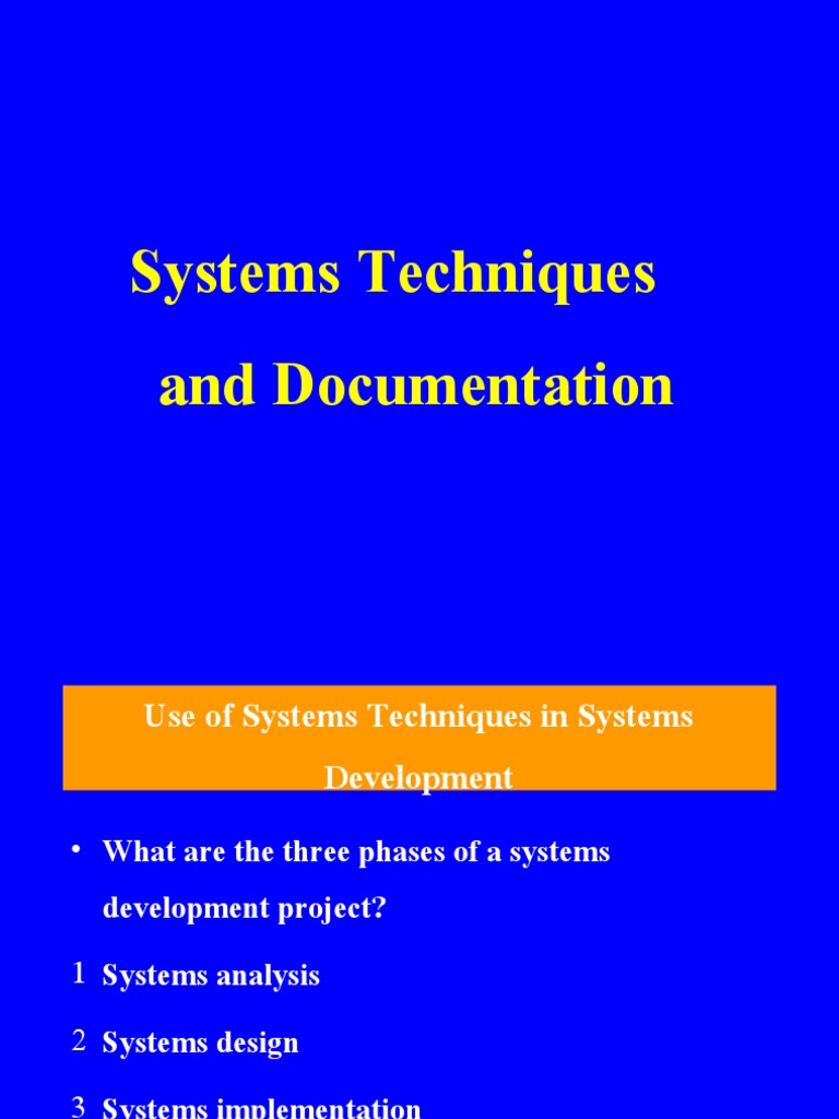 Systems Techniques for Development Documentation | PDF | Payroll ...