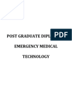 Post Graduate Diploma in Emergency Medical Technology