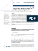 A Method With Inertial Extrapolation Step For Convex Constrained Monotone Equations