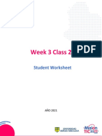 Week 3 Class 2: Student Worksheet