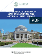 Postgraduate Diploma in Machine Learning and Artificial Intelligence