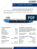 LNT45 - 45,000m LNG Carrier: Main Dimensions Machinery & Propulsion