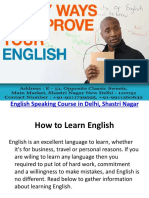 Learn English Speaking Course Delhi Shastri Nagar