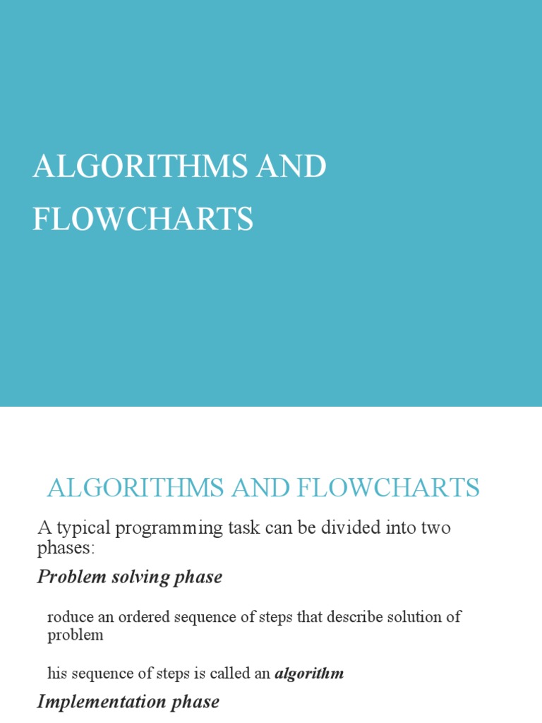 Algorithms and Flowchart | PDF | Algorithms | Control Flow