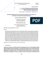 The Relationship Between University Students' Perceptions of Terrorism and Academic Specializations