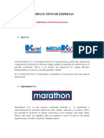 Ejemplos tipos empresas internacionales, multinacionales, transnacionales y supranacionales