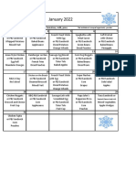 January 2022 Cafeteria Menu