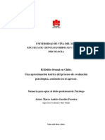 El Delito Sexual en Chile - Una Aproximación Teórica Del Proceso de Evaluación Psicológica, Centrado en El Agresor