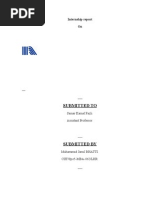 Download Internship Report Samples by Yuvarani Loganathan SN54609445 doc pdf
