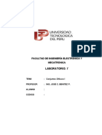 Laboratorio: 7: Facultad de Ingeniería Electrónica Y Mecatrónica