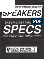 Loudspeaker Technical Specifications Guide v3.0