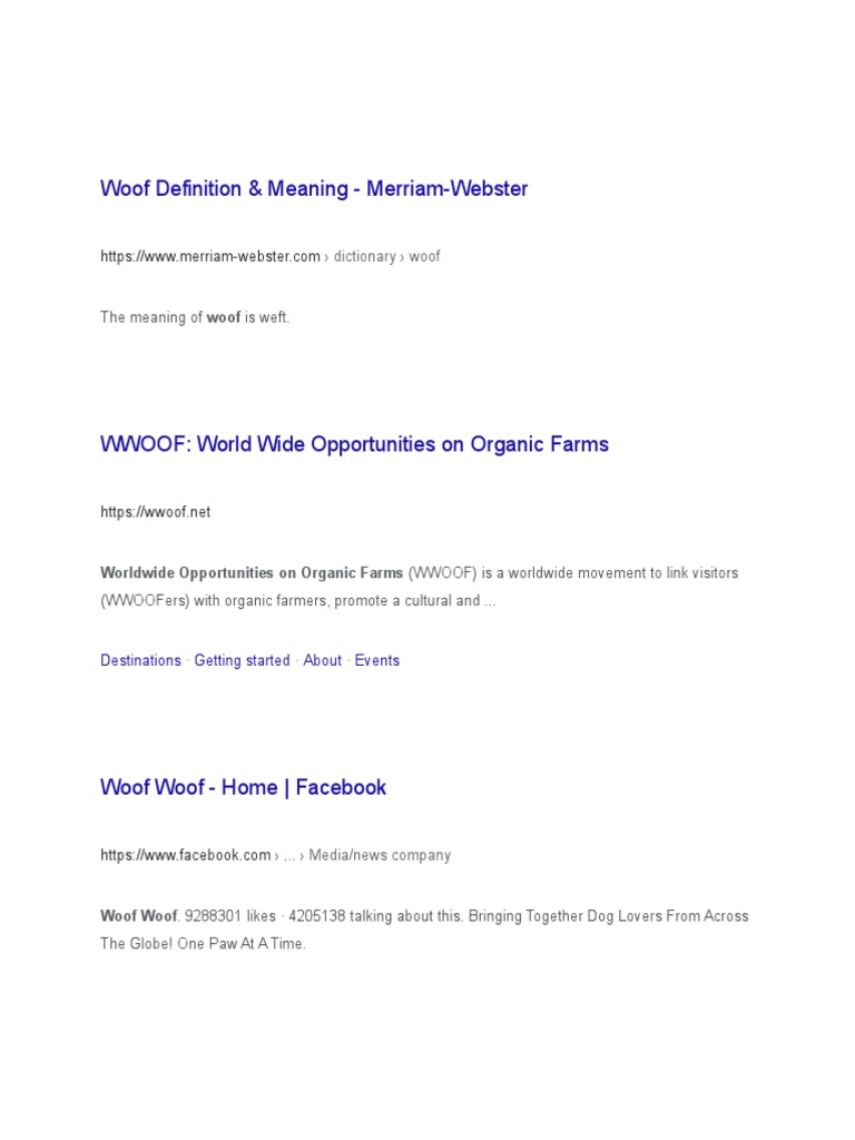 Woof Definition & Meaning Merriamster The Meaning of Is Weft