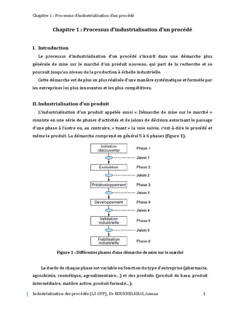 Processus d'industrialisation d'un produit PDF Industrialisation — free download