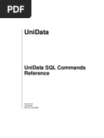 Unidata: Unidata SQL Commands Reference