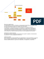 Departamentalización McDonald's: estructura organizacional innovadora