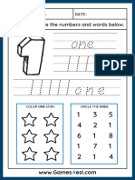 Number Tracing Worksheets 1 10