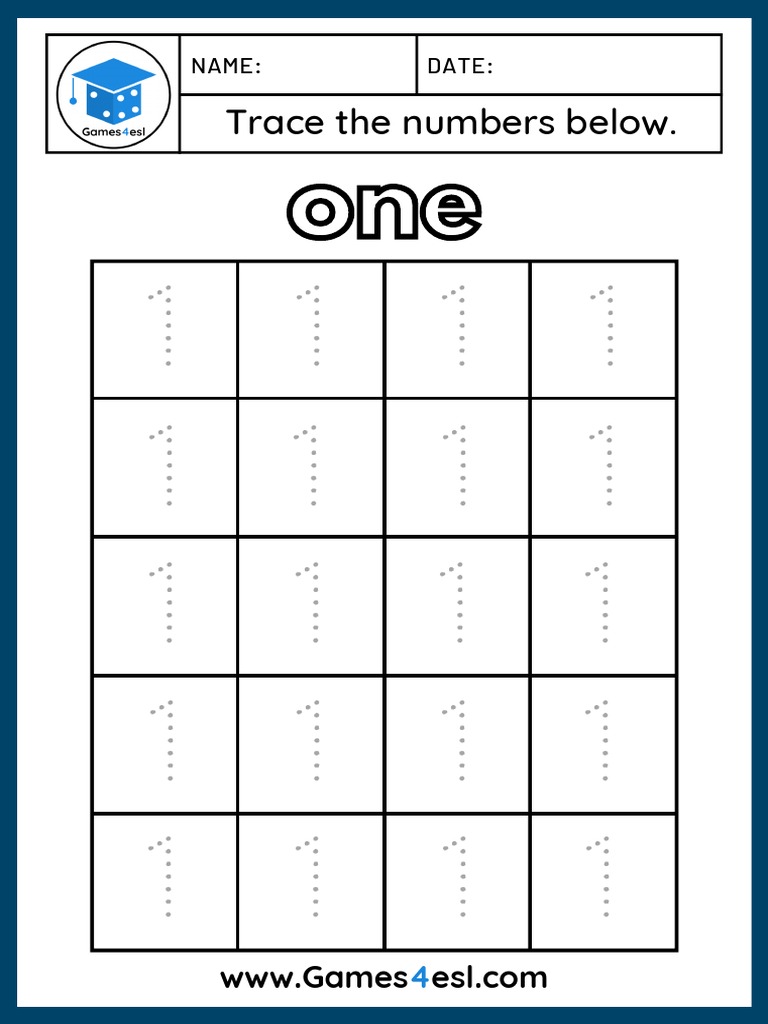 Number Tracing Worksheets 1 20 | PDF