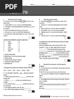 Test 7B: Name Class Date