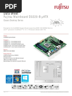 Fujitsu Mainboard D3 Mainboard D3220-B ATX: Data Sheet